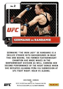 2023 Donruss UFC #2 Germaine de Randamie Back
