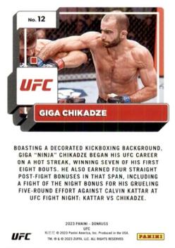 2023 Donruss UFC #12 Giga Chikadze Back