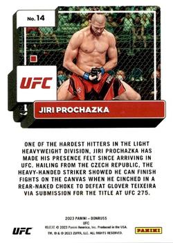 2023 Donruss UFC #14 Jiri Prochazka Back