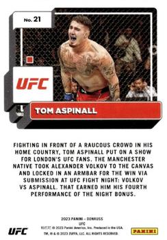 2023 Donruss UFC #21 Tom Aspinall Back