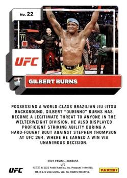 2023 Donruss UFC #22 Gilbert Burns Back