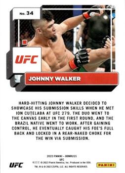 2023 Donruss UFC #34 Johnny Walker Back