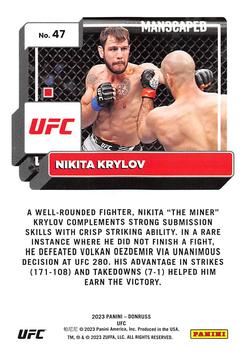 2023 Donruss UFC #47 Nikita Krylov Back