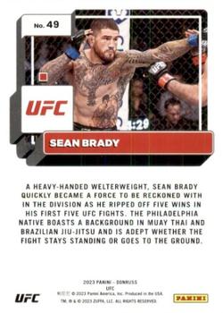 2023 Donruss UFC #49 Sean Brady Back