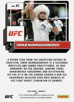 2023 Donruss UFC #51 Umar Nurmagomedov Back