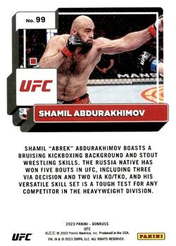 2023 Donruss UFC #99 Shamil Abdurakhimov Back