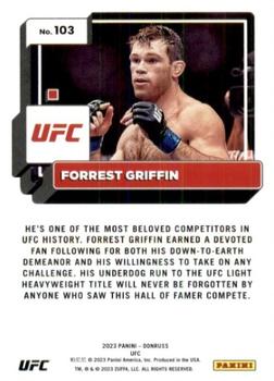2023 Donruss UFC #103 Forrest Griffin Back