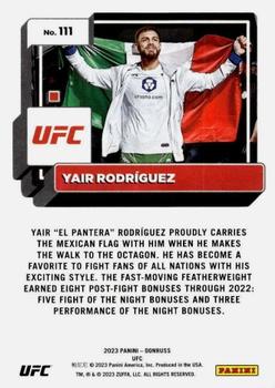 2023 Donruss UFC #111 Yair Rodriguez Back