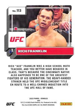 2023 Donruss UFC #113 Rich Franklin Back