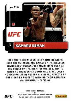 2023 Donruss UFC #114 Kamaru Usman Back