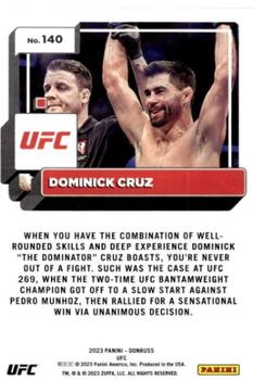 2023 Donruss UFC #140 Dominick Cruz Back