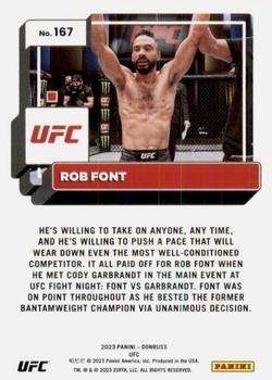 2023 Donruss UFC #167 Rob Font Back