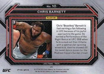 2023 Panini Prizm UFC - Silver Prizms #10 Chris Barnett Back