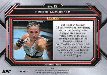 2023 Panini Prizm UFC - Silver Prizms #12 Erin Blanchfield Back