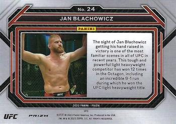 2023 Panini Prizm UFC - Silver Prizms #24 Jan Blachowicz Back