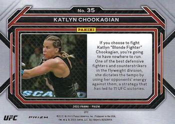 2023 Panini Prizm UFC - Silver Prizms #35 Katlyn Chookagian Back