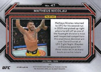2023 Panini Prizm UFC - Silver Prizms #47 Matheus Nicolau Back