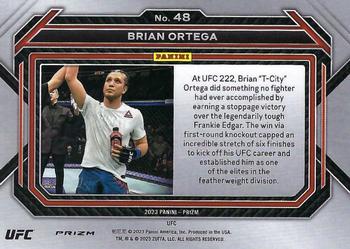 2023 Panini Prizm UFC - Silver Prizms #48 Brian Ortega Back
