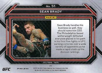 2023 Panini Prizm UFC - Silver Prizms #51 Sean Brady Back
