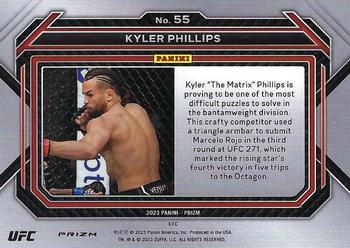 2023 Panini Prizm UFC - Silver Prizms #55 Kyler Phillips Back