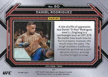 2023 Panini Prizm UFC - Silver Prizms #60 Daniel Rodriguez Back