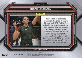 2023 Panini Prizm UFC - Silver Prizms #72 Irene Aldana Back