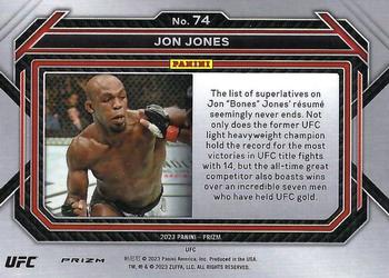 2023 Panini Prizm UFC - Silver Prizms #74 Jon Jones Back