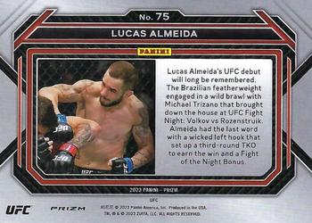 2023 Panini Prizm UFC - Silver Prizms #75 Lucas Almeida Back