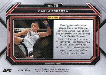 2023 Panini Prizm UFC - Silver Prizms #78 Carla Esparza Back