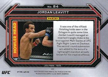 2023 Panini Prizm UFC - Silver Prizms #84 Jordan Leavitt Back