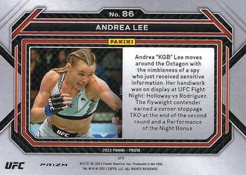 2023 Panini Prizm UFC - Silver Prizms #86 Andrea Lee Back