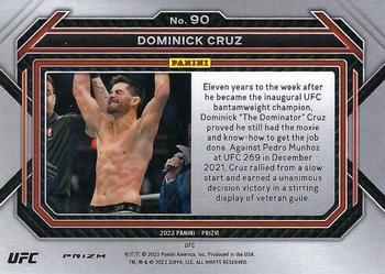 2023 Panini Prizm UFC - Silver Prizms #90 Dominick Cruz Back
