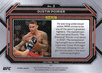 2023 Panini Prizm UFC - Hyper Prizms #2 Dustin Poirier Back