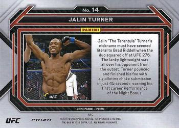 2023 Panini Prizm UFC - Hyper Prizms #14 Jalin Turner Back