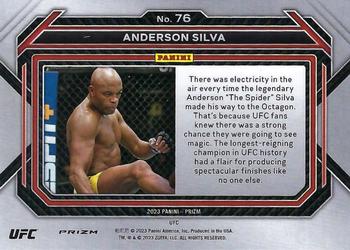 2023 Panini Prizm UFC - Hyper Prizms #76 Anderson Silva Back