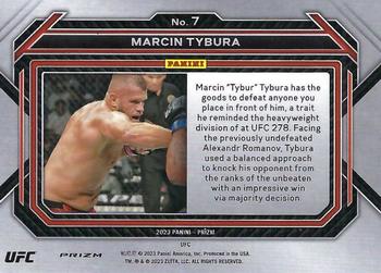 2023 Panini Prizm UFC - Ruby Wave Prizms #7 Marcin Tybura Back