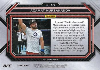 2023 Panini Prizm UFC - Ruby Wave Prizms #18 Azamat Murzakanov Back