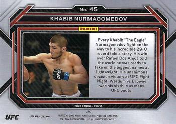 2023 Panini Prizm UFC - Ruby Wave Prizms #45 Khabib Nurmagomedov Back