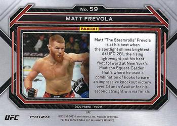 2023 Panini Prizm UFC - Ruby Wave Prizms #59 Matt Frevola Back