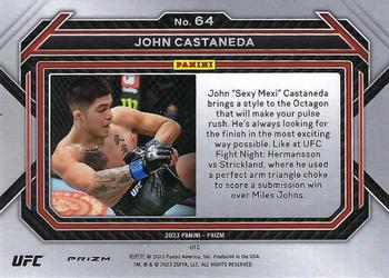 2023 Panini Prizm UFC - Ruby Wave Prizms #64 John Castaneda Back