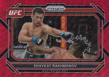 2023 Panini Prizm UFC - Ruby Wave Prizms #81 Shavkat Rakhmonov Front