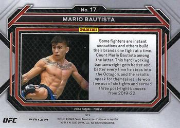 2023 Panini Prizm UFC - Blue Wave Prizms #17 Mario Bautista Back