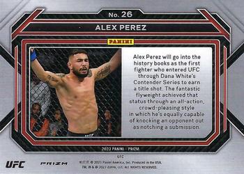 2023 Panini Prizm UFC - Blue Wave Prizms #26 Alex Perez Back