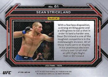 2023 Panini Prizm UFC - Blue Wave Prizms #61 Sean Strickland Back