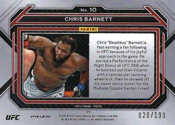 2023 Panini Prizm UFC - Red Prizms #10 Chris Barnett Back