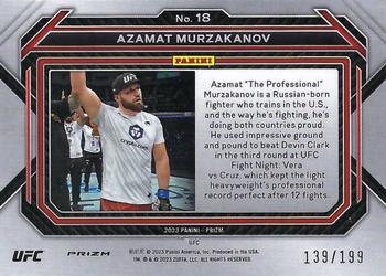 2023 Panini Prizm UFC - Red Prizms #18 Azamat Murzakanov Back