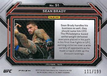 2023 Panini Prizm UFC - Red Prizms #51 Sean Brady Back