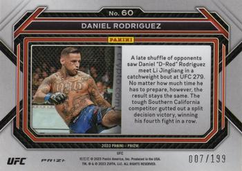 2023 Panini Prizm UFC - Red Prizms #60 Daniel Rodriguez Back