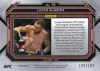 2023 Panini Prizm UFC - Red Prizms #75 Lucas Almeida Back