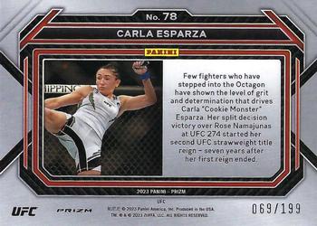 2023 Panini Prizm UFC - Red Prizms #78 Carla Esparza Back